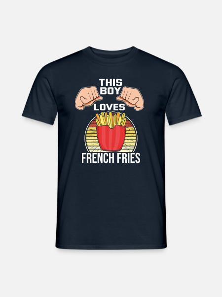 Funny French Fries - Men's T-Shirt - navy