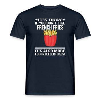 Lustige Pommes Lustig French Fries - Männer T-Shirt - Navy - Vorne - AI Model Male 178 light (178cm)