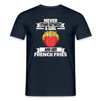 Frites drôles Frites drôles - T-shirt homme - marine - Devant - AI Model Male 178 light (178cm)