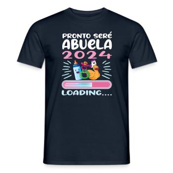 Grand-mère 2024 future grand-mère 2024 Chargement - T-shirt homme - marine - Devant - AI Model Male 178 light (178cm)