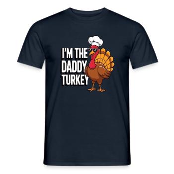 Papa Dinde Thanksgiving - T-shirt homme - marine - Devant - AI Model Male 178 light (178cm)