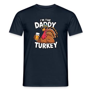 Papa Dinde Thanksgiving - T-shirt homme - marine - Devant - AI Model Male 178 light (178cm)