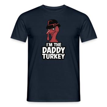Papa Dinde Thanksgiving - T-shirt homme - marine - Devant - AI Model Male 178 light (178cm)