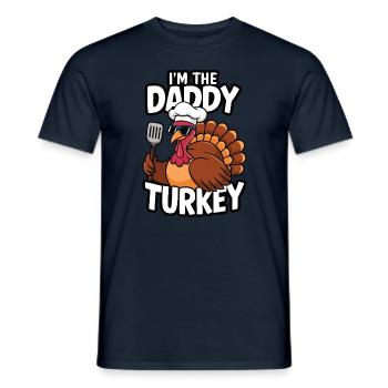 Papa Dinde Thanksgiving - T-shirt homme - marine - Devant - AI Model Male 178 light (178cm)