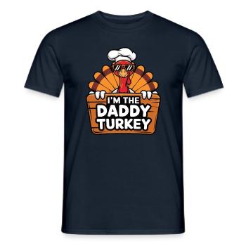 Papa Dinde Thanksgiving - T-shirt homme - marine - Devant - AI Model Male 178 light (178cm)