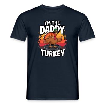 Papa Dinde Thanksgiving - T-shirt homme - marine - Devant - AI Model Male 178 light (178cm)