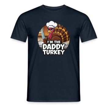 Papa Dinde Thanksgiving - T-shirt homme - marine - Devant - AI Model Male 178 light (178cm)