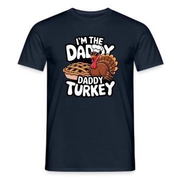 Papa Dinde Thanksgiving - T-shirt homme - marine - Devant - AI Model Male 178 light (178cm)