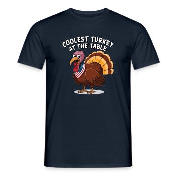 Lustiger Thanksgiving Truthahn - Männer T-Shirt - Navy - Vorne - AI Model Male 178 light (178cm)