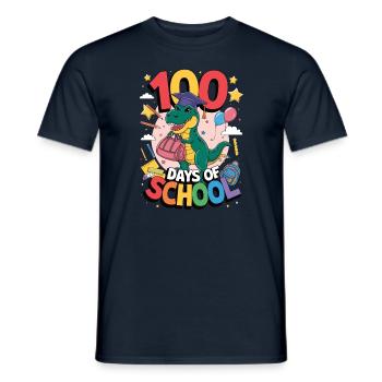 100th Day Of School 100 Day Of School Kids - Men's T-Shirt - navy - Front - AI Model Male 178 light (178cm)