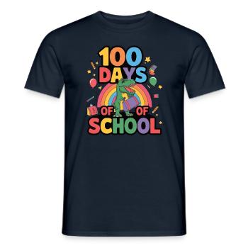 100e jour d’école 100 jour d’école des enfants - T-shirt homme - marine - Devant - AI Model Male 178 light (178cm)