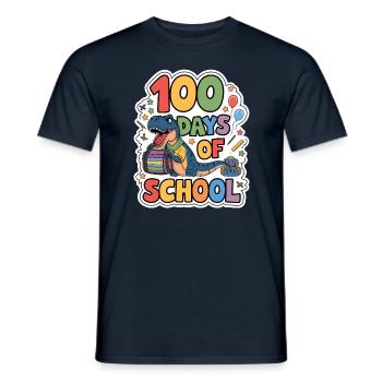 100e jour d’école 100 jour d’école des enfants - T-shirt homme - marine - Devant - AI Model Male 178 light (178cm)