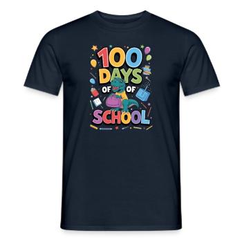 100th Day Of School 100 Day Of School Kids - Men's T-Shirt - navy - Front - AI Model Male 178 light (178cm)