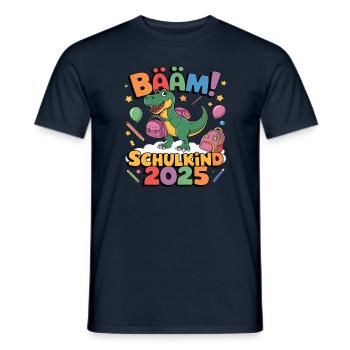School Child 2025 School Enrollment Back to School - Men's T-Shirt - navy - Front - AI Model Male 178 light (178cm)