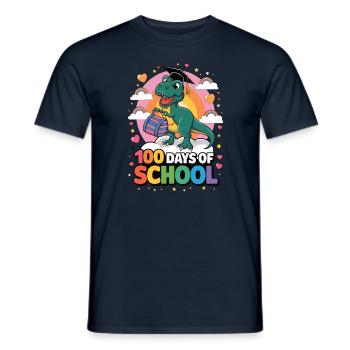 100e jour d’école 100 jour d’école des enfants - T-shirt homme - marine - Devant - AI Model Male 178 light (178cm)