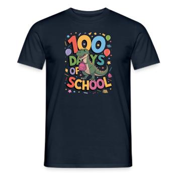100th Day Of School 100 Day Of School Kids - Men's T-Shirt - navy - Front - AI Model Male 178 light (178cm)
