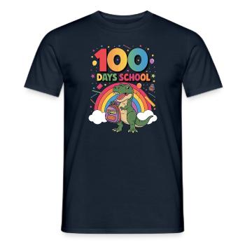 100e jour d’école 100 jour d’école des enfants - T-shirt homme - marine - Devant - AI Model Male 178 light (178cm)
