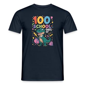100e jour d’école 100 jour d’école des enfants - T-shirt homme - marine - Devant - AI Model Male 178 light (178cm)