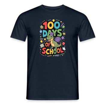 100e jour d’école 100 jour d’école des enfants - T-shirt homme - marine - Devant - AI Model Male 178 light (178cm)