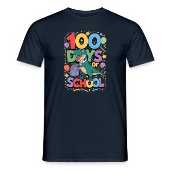 100e jour d’école 100 jour d’école des enfants - T-shirt homme - marine - Devant - AI Model Male 178 light (178cm)