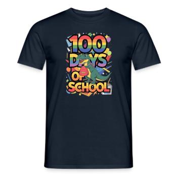 100th Day Of School 100 Day Of School Kids - Men's T-Shirt - navy - Front - AI Model Male 178 light (178cm)