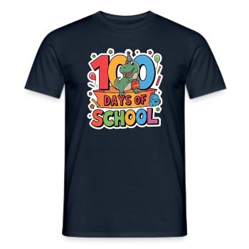 100e jour d’école 100 jour d’école des enfants - T-shirt homme - marine - Devant - AI Model Male 178 light (178cm)