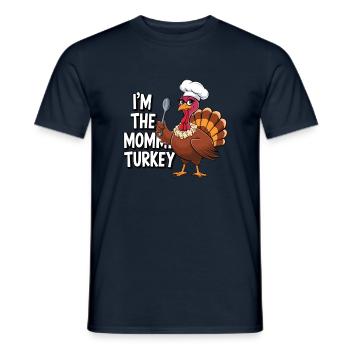 Mommy Turkey Thanksgiving - Männer T-Shirt - Navy - Vorne - AI Model Male 178 light (178cm)