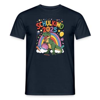 School Child 2025 School Enrollment Back to School - Men's T-Shirt - navy - Front - AI Model Male 178 light (178cm)