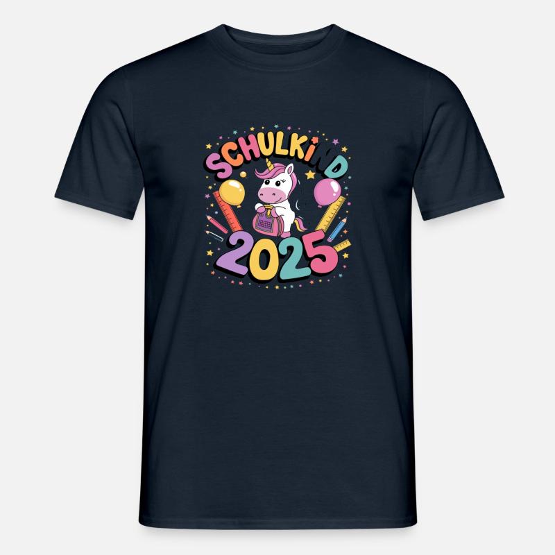 Schulkind 2025 Einschulung Schulanfang - Männer T-Shirt - Navy