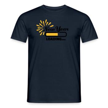 Silvester - Männer T-Shirt - Navy - Vorne - AI Model Male 178 light (178cm)