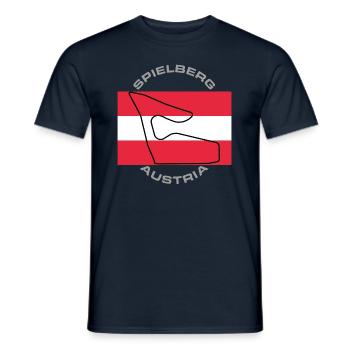 Circuit autrichien - T-shirt homme - marine - Devant - AI Model Male 178 light (178cm)