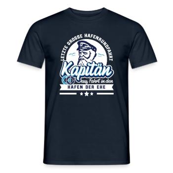 Junggesellenabschied Team Kapitän - Männer T-Shirt - Navy - Vorne - AI Model Male 178 light (178cm)