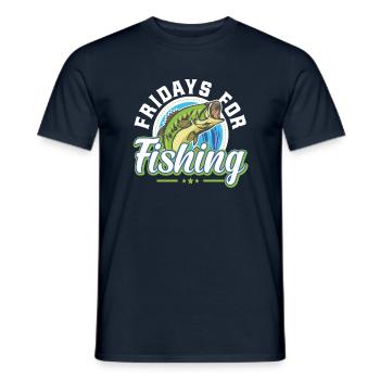 Angler - Männer T-Shirt - Navy - Vorne - AI Model Male 178 light (178cm)