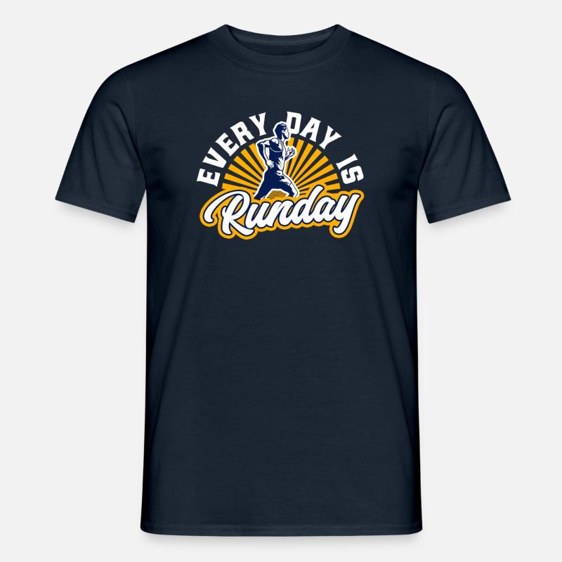 Läufer Jogger Marthonläufer - Männer T-Shirt - Navy