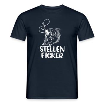 Angler Spruch Stellenficker Angeln Karpfen - Männer T-Shirt - Navy - Vorne - AI Model Male 178 light (178cm)