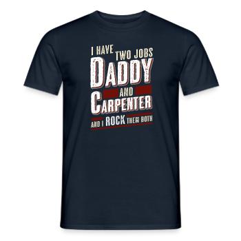 Papa et menuisier - T-shirt homme - marine - Devant - AI Model Male 178 light (178cm)