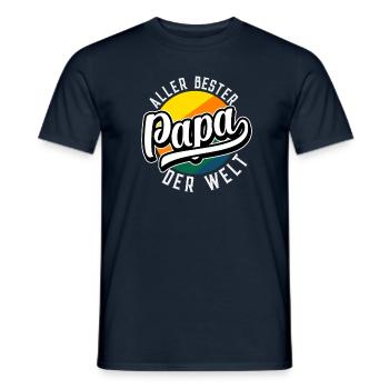 Vatertag bester Papi Papa Vater der Welt - Männer T-Shirt - Navy - Vorne - AI Model Male 178 light (178cm)