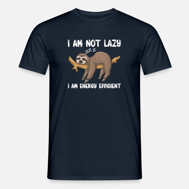 Funny dovendyr energieffektive - T-shirt herr - marinblå