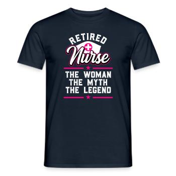 Retirement Pension 2022 Nurse - Men's T-Shirt - navy - Front - AI Model Male 178 light (178cm)
