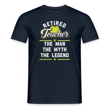 Pension Retraite 2022 Enseignant - T-shirt homme - marine - Devant - AI Model Male 178 light (178cm)