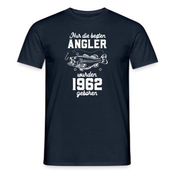 60. Geburtstag Angler - Männer T-Shirt - Navy - Vorne - AI Model Male 178 light (178cm)