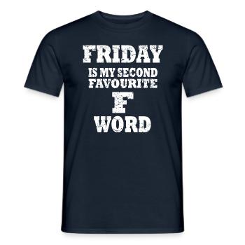Friday F Word Favourite Spruch Lustig - Männer T-Shirt - Navy - Vorne - AI Model Male 178 light (178cm)