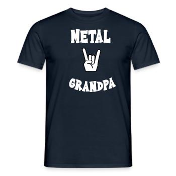 Metal Grandpa Grandpa Rock and Roll Idée Cadeau - T-shirt homme - marine - Devant - AI Model Male 178 light (178cm)