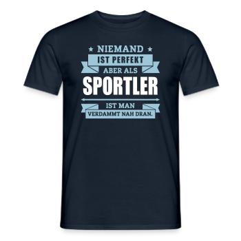 Funshirt Sportler - Männer T-Shirt - Navy - Vorne - AI Model Male 178 light (178cm)