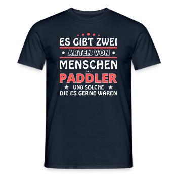 Es gibt zwei Arten von Menschen - Paddler - Männer T-Shirt - Navy - Vorne - AI Model Male 178 light (178cm)