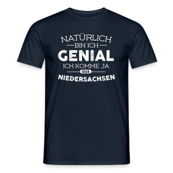 Länder Niedersachsen - Männer T-Shirt - Navy - Vorne - AI Model Male 178 light (178cm)
