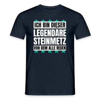 Ich bin dieser legendäre Steinmetz - Männer T-Shirt - Navy - Vorne - AI Model Male 178 light (178cm)