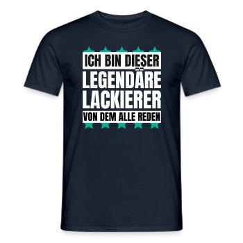 Ich bin dieser legendäre Lackierer - Männer T-Shirt - Navy - Vorne - AI Model Male 178 light (178cm)