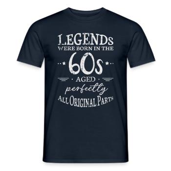 Legenden der 60er Sprüche Motiv Geschenk - Männer T-Shirt - Navy - Vorne - AI Model Male 178 light (178cm)