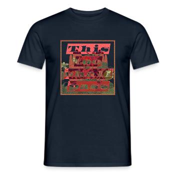 "THIS TOO SHALL PASS" positive adage quote - Men's T-Shirt - navy - Front - AI Model Male 178 light (178cm)